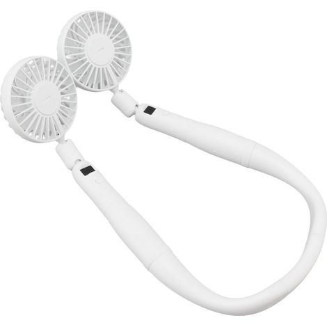 Ventilateur de cou portable à 3 vitesses, réglage de l'angle, écran LCD, rechargeable par USB. Mini ventilateur de cou à suspendre. (1/5)