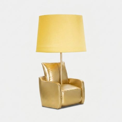 TABLE LAMP MIDCENTURY YELLOW CM Ø 26X46 (1/5)
