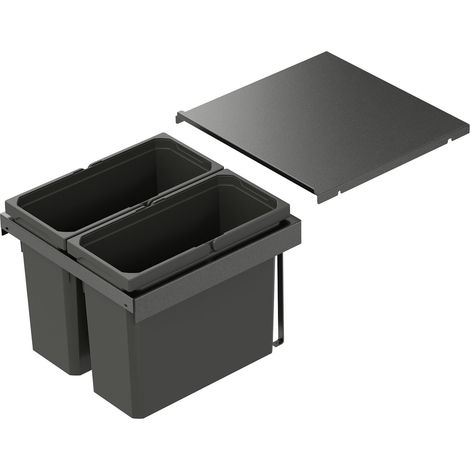Vs Envi Flex Abfalltrennsystem KB 450mm Mülltrennsystem 2x16 Liter Lava
