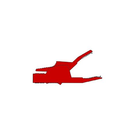 Pinza cocodrilo aislada 4mm 34a, contacto protegido / roja (ak2b 2540) (1/3)