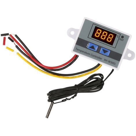 Electronic Temperature Controller, LED Display Thermostat Module, Temperature Control Switch with Waterproof NTC Probe -50 110℃ for Refrigerator 110-220V 1500W (1/5)