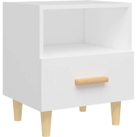 Maison Exclusive - Comodino Bianco 40x35x47 cm (1/5)