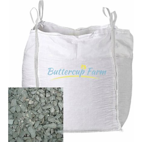 40mm Landscaping Green Slate Decorative - Premium Aggregate Bulk Bag - 850 Kilos