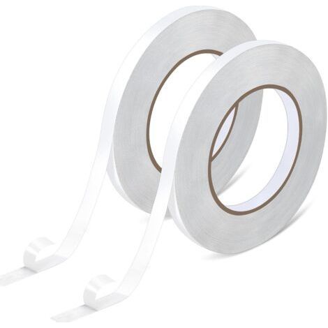 Ruban Adhésif Double Face Extra Fort, Double Face Fixer Sans Percer Nano Tape Fin pour Scrapbooking Moquettes Adhesif Mural Décorations Photo Enveloppes Bricolage (10mm x 50m x 2 Rouleau) (1/5)