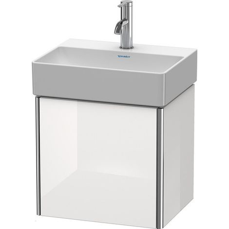 Meuble sous-vasque XSQUARE 397x434x340mm ouverture gauche blanc brillant lack