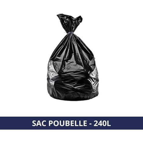 FILFA FRANCE - Sacs poubelle 240L - Noir - 55μ - x100 sacs (1/2)