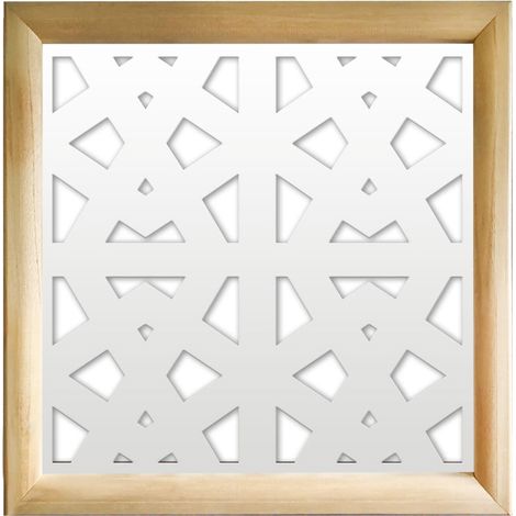 RAILING - Moduli Decorativi in Legno e PVC - Misura: 48x48 cm - Colore: bianco (1/4)