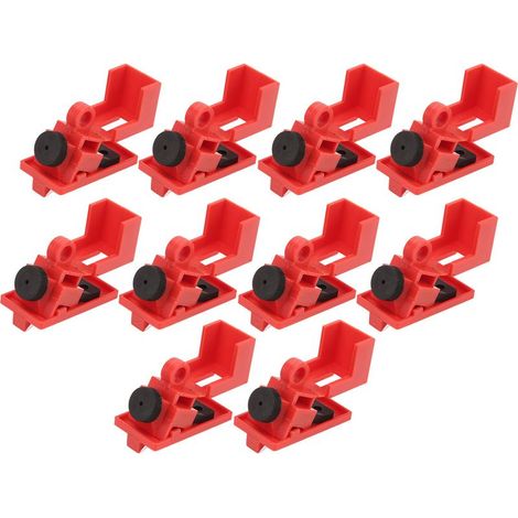 Lot de 10 dispositifs de verrouillage de disjoncteur à pince pour interrupteur d'alimentation, en plastique technique pour poignée de moins de 16,5 mm (1/5)