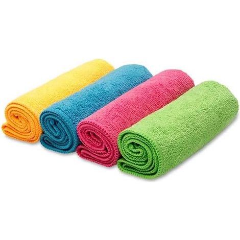 Lavettes Microfibres Colors Multi-Usages - Efficacité Nettoyante Multi-Surfaces sans Trace - Torchons Cuisine Absorbants et Lavables - Chiffons Microfibres Ménage Haute Absorption - Lot de 7 (1/5)