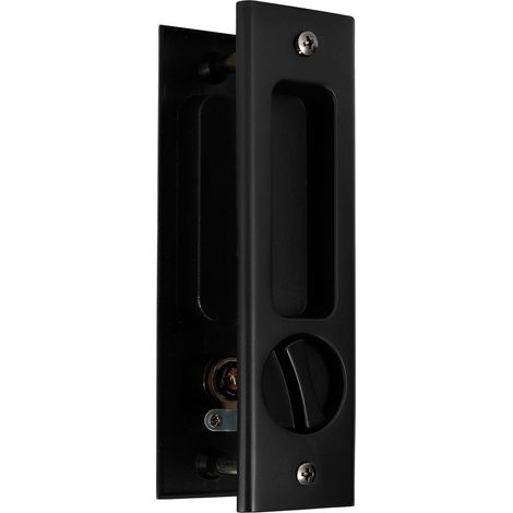 Poignée de porte avec serrure, en alliage de zinc, pour salles de bains, pour installation domestique et usage quotidien.-AquaForge (1/5)