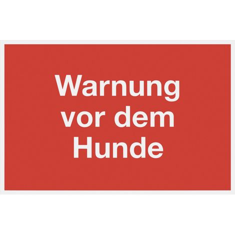 Metafranc Hinweisschild Warnung vor dem Hunde 200 x 300 mm Warnschilder