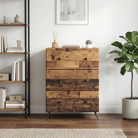 vidaXL Mobile con Cassetti Legno antico 66 x 34,5 x 90 cm (1/5)