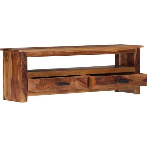 Meuble TV，Banc Tv Moderne，Meuble De Rangement 118x30x40 cm Bois massif CFW60846 (1/5)