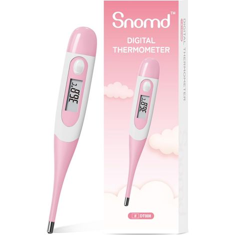 Thermomètre Numérique pour Bébé et Adults, Thermometre Buccal et Pour Avant-Bras Fièvre Médical étanche avec Alarme de Fièvre, Commutable ℃/℉ (1/5)