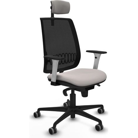Silla de oficina piqueras y crespo Alares blanco cómoda ajustable (1/2)