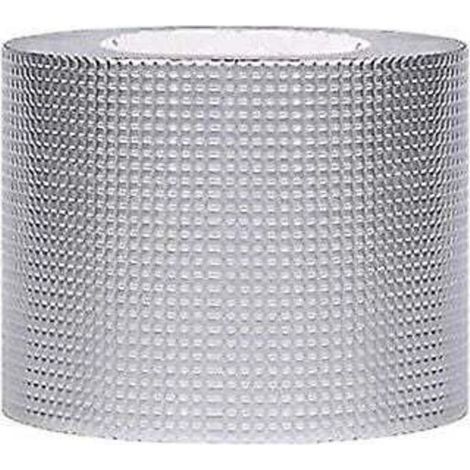 Ruban adhésif étanche 5cm x 5m – Revêtement en aluminium – Résistant aux intempéries et aux produits chimiques – Pour réparations toiture et plomberie - 5CM5M (1/4)
