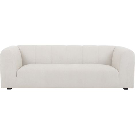 Divano design in tessuto beige 4 posti OLIVEIRO