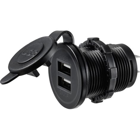 USB-Ladestecker mit 2 USB A-Anschlüssen Buchse, Einbau TC-9070412 TRU COMPONENTS Inhalt: 1 St. (1/5)