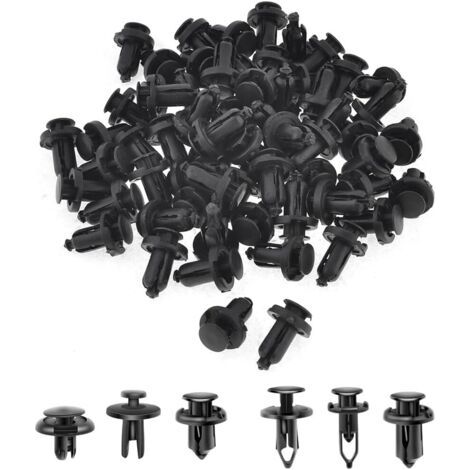 Lot De 120 Clips De Fixation Pour Voiture, Clips De Fixation Pour Voiture, Ensemble De Boutons-Pression Pour Panneau De Porte De Voiture,6 Types De Clips Pour Panneau De Porte (1/5)