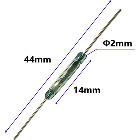 Gebildet Lot de 30interrupteurs Reed, Aimant Proche – Circuit de Connexion, Aimant éloigné – Circuit de Coupure, Interrupteur à Induction magnétique, Contact Reed Miniature (2mm x 14mm)