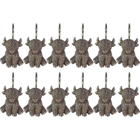 12er Set hübsche Duschringe Badezimmeraccessoires für