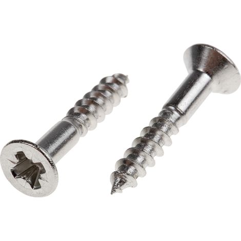 Vis à bois, 3.5mm, tête Fraisée 20mm, en Acier Inoxydable A2 304 ( Prix pour Boîte de 100 )