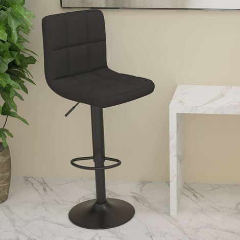 vidaXL Tabouret de bar Noir Tissu (1/5)
