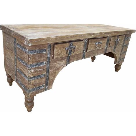 Mueble bajo de madera artesanal 165-175x45x57h cm (1/5)
