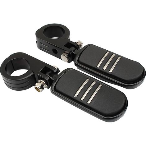 Accessoires moto : support de pédale universel 32 mm/38 mm pour pare-chocs et barre de protection (modèle 32 mm et modèle C) (1/5)