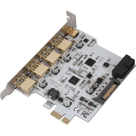 PCI-E zu USB 3.0 4-Port Typ-C Adapter-Erweiterungskarte mit Dual-Schnittstelle (1/5)