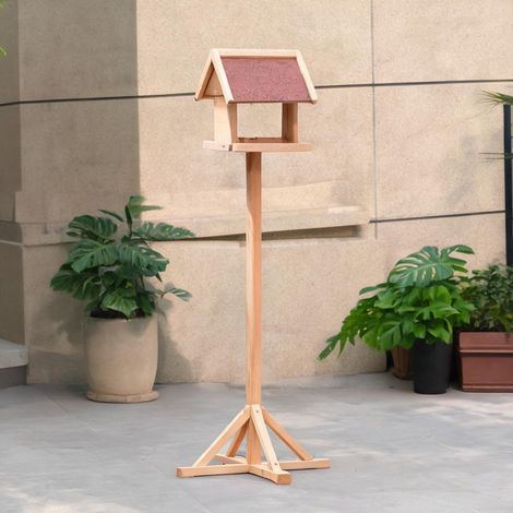 Cage pour oiseaux bois naturel en bois de sapin 55 x 55 x 144 cm (1/5)