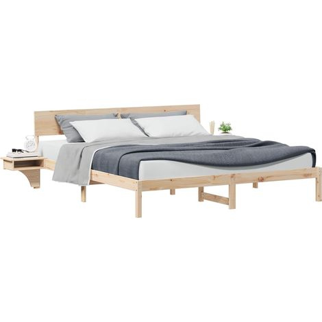 Maison Exclusive - Estructura de cama Marrón 200 x 200 cm Madera (1/5)
