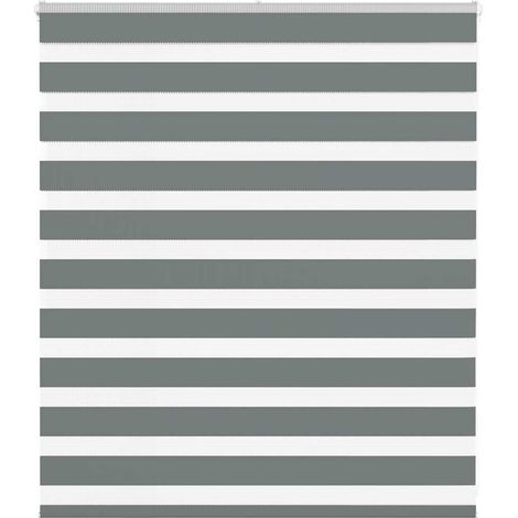Doppelrollo Dunkelgrau 135x100 cm Stoffbreite 130,9 cm Polyester