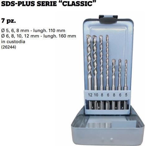 Metabo set 7 punte per muro a 2 taglienti attacco sds-plus (1/5)