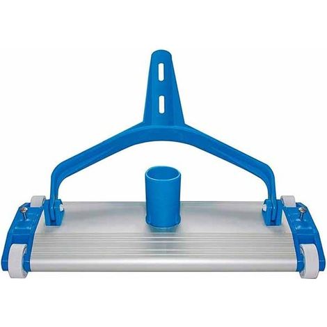Nettoyeur de fonds piscine avec socle en aluminium, fixation par écrous à ailettes de 35 cm, borne 1½''