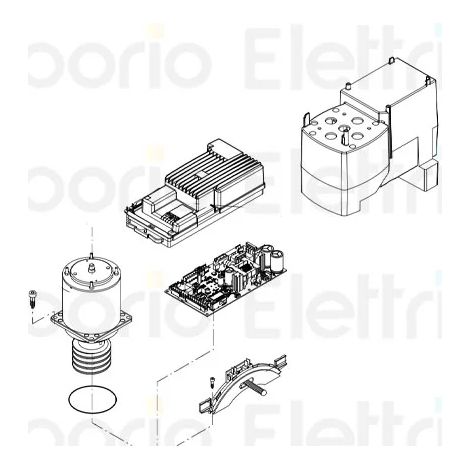 beninca pièce détachée support inférieur pour armoire de commande bull1224 turbo 968602955 (1/3)