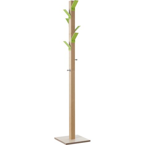Paperflow, Portemanteau sur pied, bois massif, couronne verte