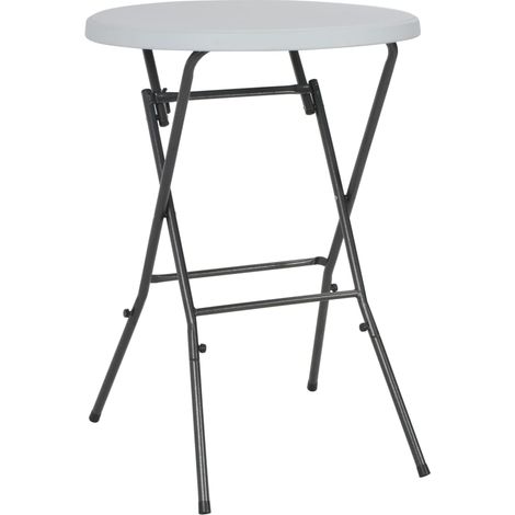 Table de bar pliante Table de bar - Mange-Debout Blanc 80 x 110 cm PEHD BV907161 - BonneVie (1/5)
