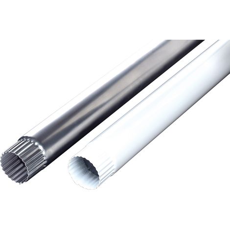 TJ90 Alu-Fallrohr 1000 mm weiß RAL 9016