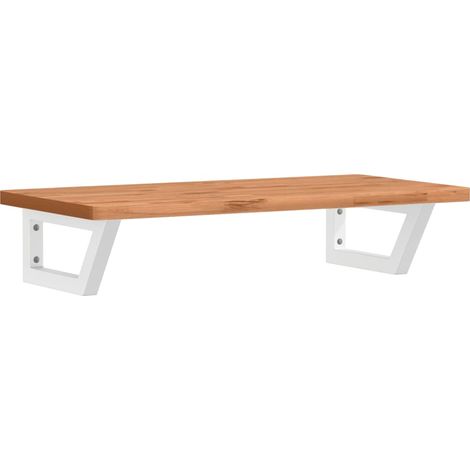 Maison Exclusive - Estante de lavabo de pared de acero y madera m (1/5)
