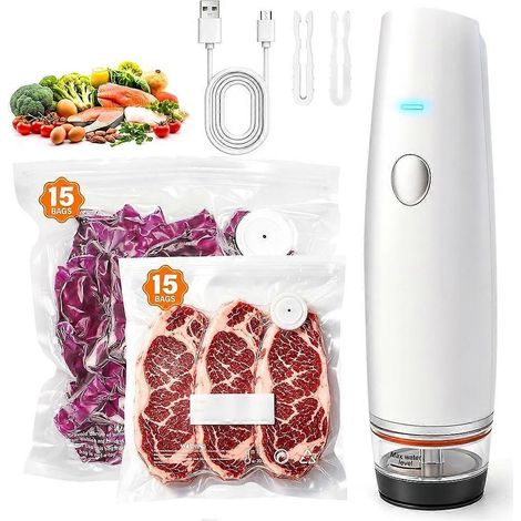 80kPa compact machine sous vide pour alimentaire et 30 sacs à main machine sous vide machine pour sous vide et Meal Prep (1/5)