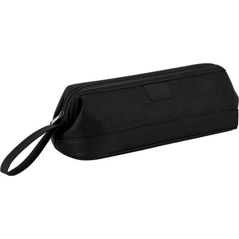 Sac de rangement noir pour sèche-cheveux voyage, accessoire organiseur pour lisseur et fer à friser (1/5)