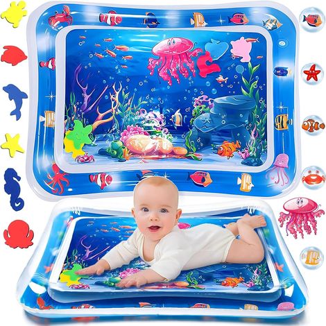 Aufblasbare Baby-Spielmatte, 66 x 50 cm, Baby-Wassermatte, wassergefüllte Spielmatte, Baby-Wasserspielzeug, Geschenk (1/5)
