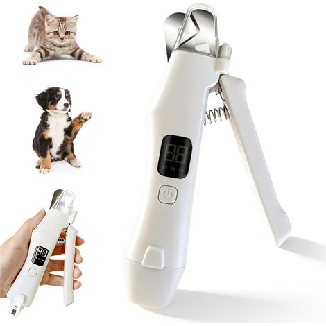 Coupe Griffes Chat Chien, 2 en 1 Coupe Ongle Chien Chat, Soin de Sécurité de la Lampe LED, Convient aux Chiens de Grande, Moyenne et Petite Taille, aux Chats et aux Lapins (1/5)