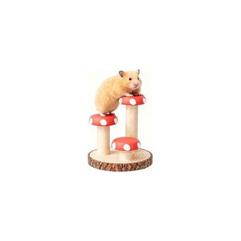 Giocattoli per arrampicarsi per criceti, scale in legno, accessori per gabbie di piccoli animali, giocattoli di arricchimento per ratti, gerbilli, furetti, cincillà, porcellini d'India - Crezuo-Crezuo