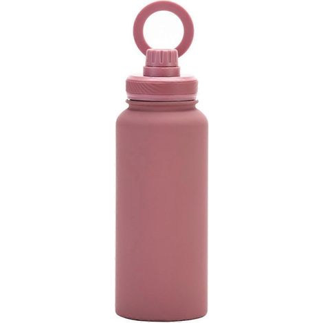 ThermosCup 1L avec support magnétique pour téléphone portable, double poignée en acier inoxydable, protège l'isolation et maintient l'eau froide. (1/5)