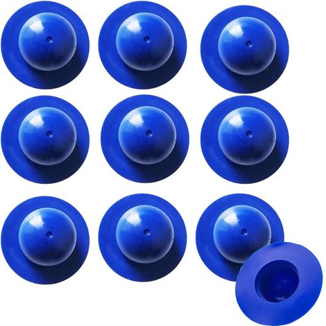 Lot de 10 bouchons de rechange pour pompe de filtration de piscine, compatibles avec Intex et Bestway (bleu) (1/5)