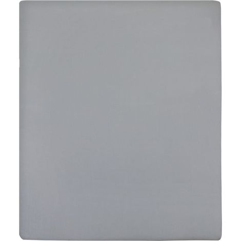 Jersey Fitted Sheets 2 pcs Grey 180x200 cm Cotton vidaXL