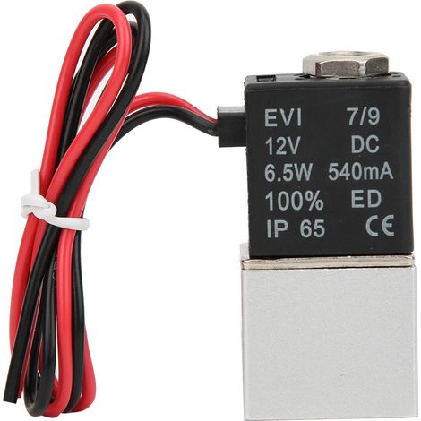 Électrovanne à réponse rapide pour eau, air et huile, 2 positions, 2 voies, corps en alliage d'aluminium DC12VG1/4 po