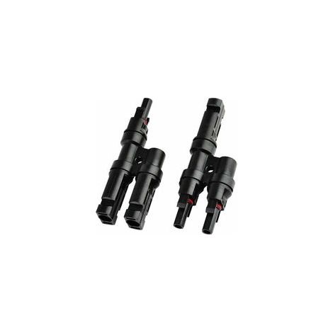 Connecteurs MC4 pour Panneaux Solaires, Raccord en T et Y Étanche IP67, Jonction Câbles PV 1000V, Accessoires Installation Solaire (1/4)